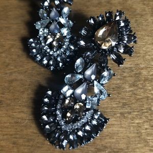 Crystal work statement earrings